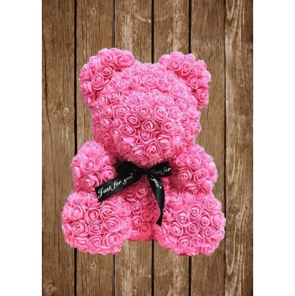 macko z penovych ruzi pink