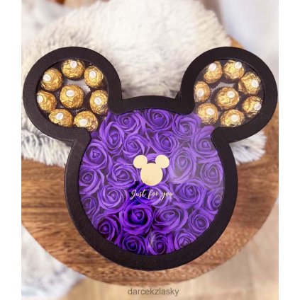 flower box mickey mouse purple