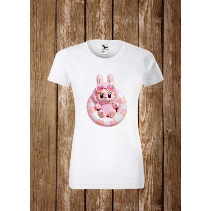 detske biele tricko labubu nafukovacka