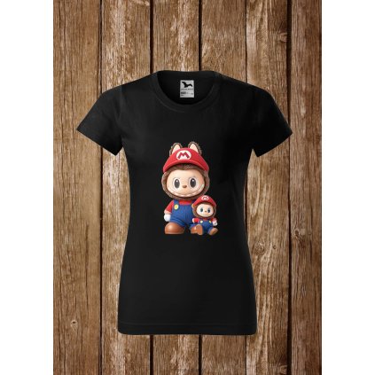 detske cierne tricko labubu mario