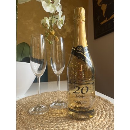 sampanske so zlatom k 20tke
