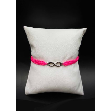 pleteny naramok symbol nekonečno cyklamenovy