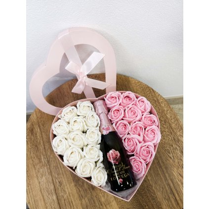 flower box white pink love