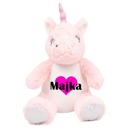 plysovy jednorozec s menom majka