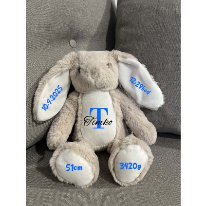 plysovy zajacik bezovy timko