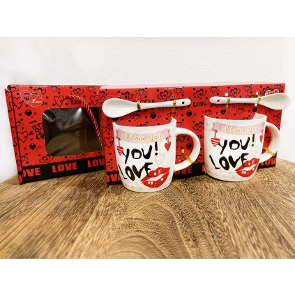 set valentínskych hrncekov I love you 5