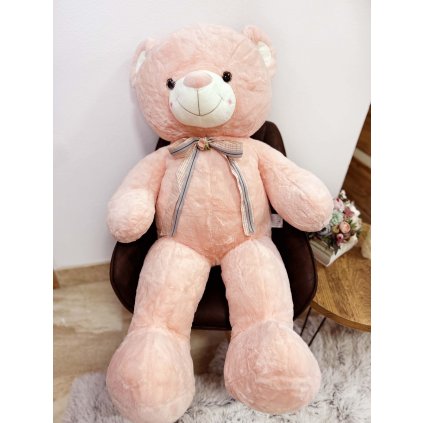 plysovy macko broskynovy 115cm