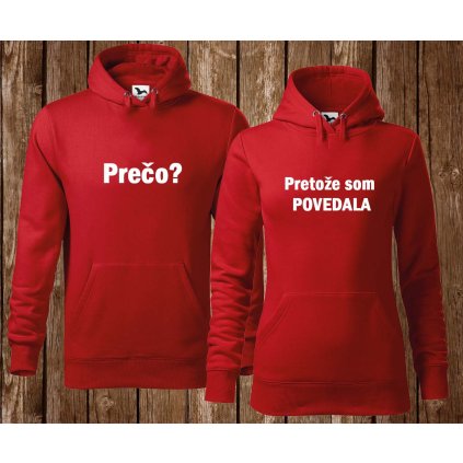 mikiny parove preco cervene