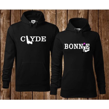 mikiny parove bonnie clyde cierne