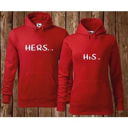 mikiny parove her his cervene