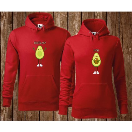 mikiny parove idealny par cervene