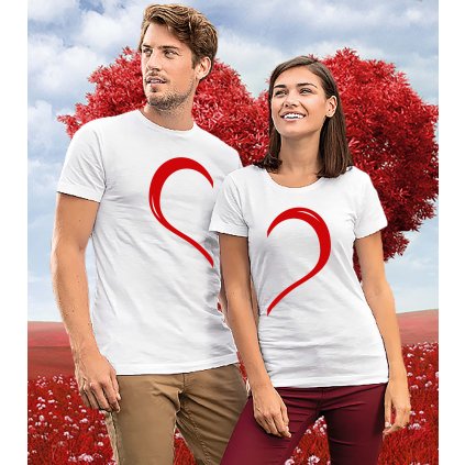 Tričká pre páry Srdce