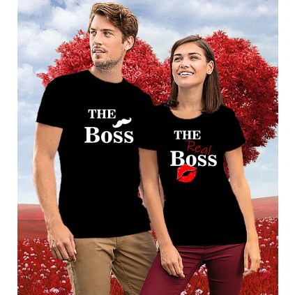 Tričká pre páry The Boss & The real boss