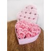 Darček pre ženy - Flower box srdce plyšové pink