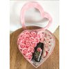 Darček pre ženy - Flower box srdce pink