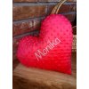 Vankúš minky Srdce s menom Monika
