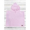 detske ponco baby pink s usami