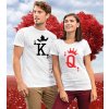 Tričká pre páry King & Queen karta