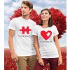 Tričká pre páry Puzzle srdce