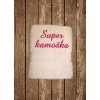 Vyšívaná osuška s nápisom Super kamoška
