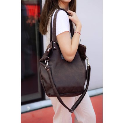 kabelka hnědá čokoládová dareceknamiru (4)