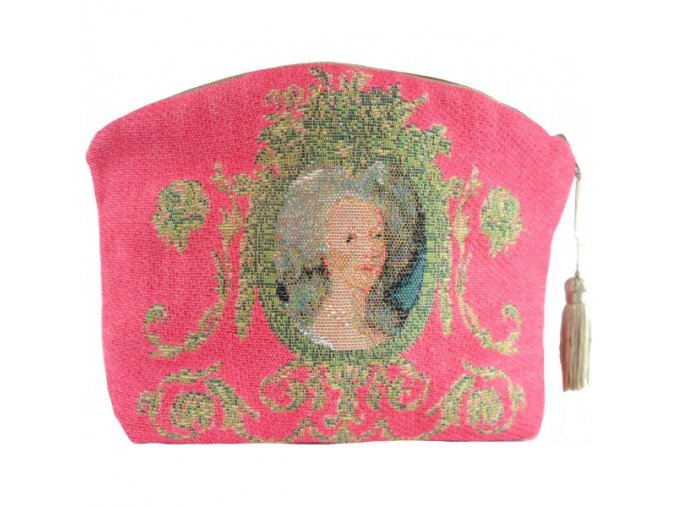 cosmetic bag portrait of marie antoinette pink