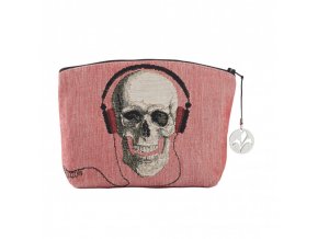 cosmetic bag tapestry cosmetic bag skull with headphone