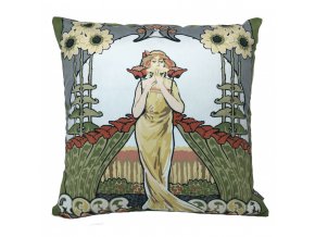 cushion cover printed lady velvet