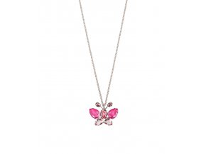 Křišťálový náhrdelník s motýlem