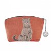 cosmetic bag tapestry cosmetic bag sitting cat