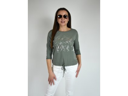 Zelené tričko s 3/4 rukávem Megi B2526