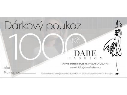 Dárkový poukaz v hodnotě 1000 Kč