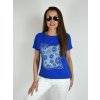 Modré tričko s krátkým rukávem Megi s potiskem B1562