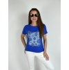 Modré tričko s krátkým rukávem Megi s potiskem B1562