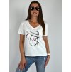 Bílé tričko s krátkým rukávem Megi B1693