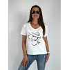 Bílé tričko s krátkým rukávem Megi B1693