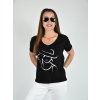 Černé tričko s krátkým rukávem Megi B1693