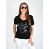 Černé tričko s krátkým rukávem Megi B1693