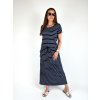 Modro-bílé dlouhé šaty Trend s proužky