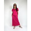 Růžové dlouhé šaty Trend