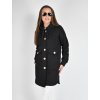 Černý kabátek Kropka s kapucí, kapsami a na knoflíky