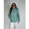 Zelená zimní prošívaná bunda 48059