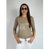 Světle hnědé tričko s 3/4 rukávem Megi B2526