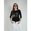Černé tričko s 3/4 rukávem Megi B2526