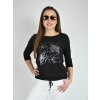 Černé tričko s 3/4 rukávem Megi B2526