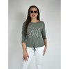 Zelené tričko s 3/4 rukávem Megi B2526