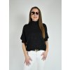 Černý třpytivý svetr s netopýřím střihem