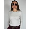 Smetanový třpytivý svetr s kulatým výstřihem