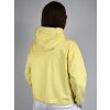 Žlutá bunda s kapucí, zipem a patenty