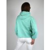 Mentolová bunda s kapucí, zipem a patenty